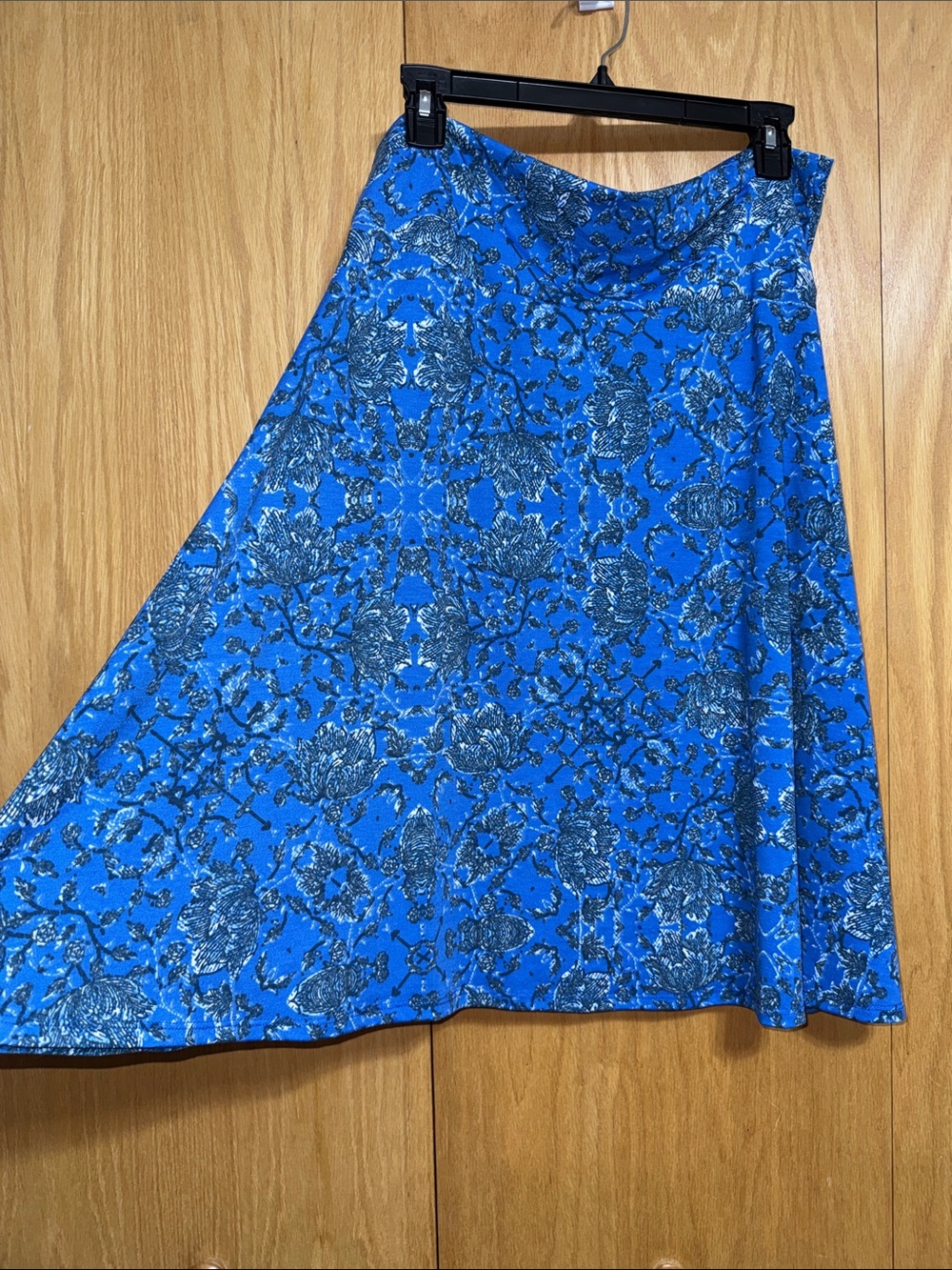 LuLaRoe Azure Blue Floral A-Line Skirt